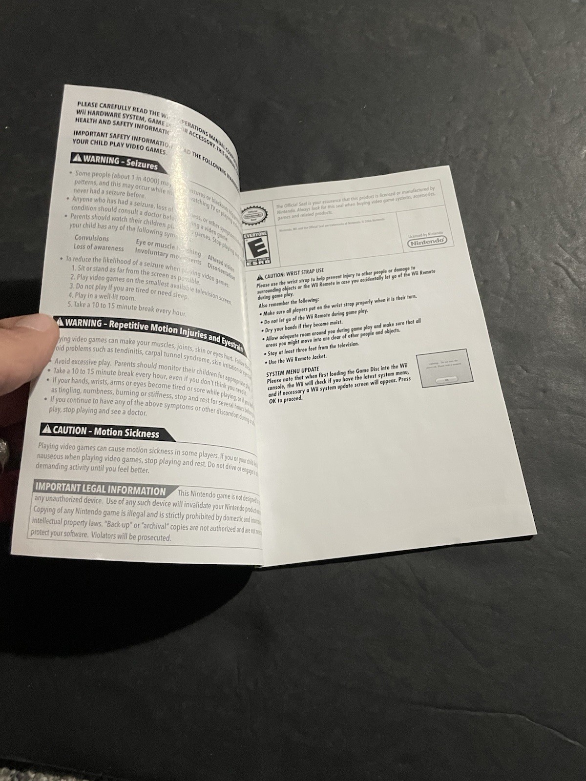gallop and ride wii Manual only