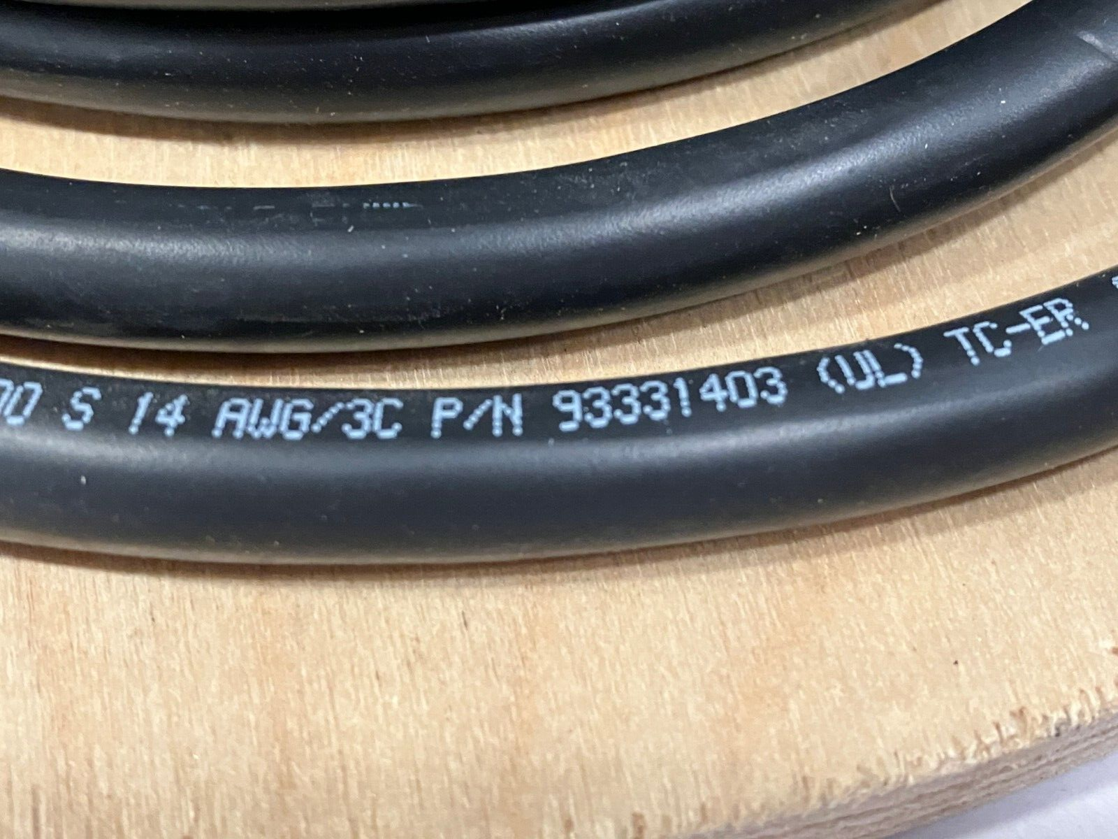 SAB 93331403 14 AWG 3C Multiconductor Cable Black PVC 40' FT