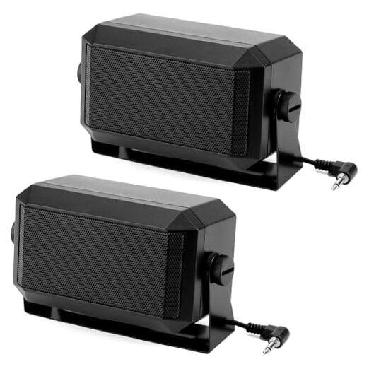 5W External Communications Speaker - 2 Pack 8 Ohms with 3.5mm Plug for Ham