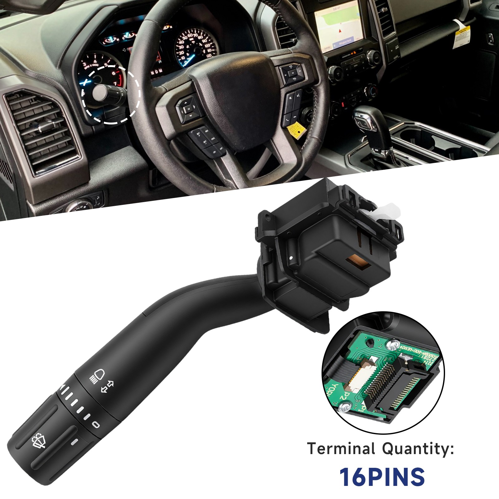 Fits Ford F-150 2015-2020 F150 Dimmer Combination Signal Turn Wiper Switch Lever