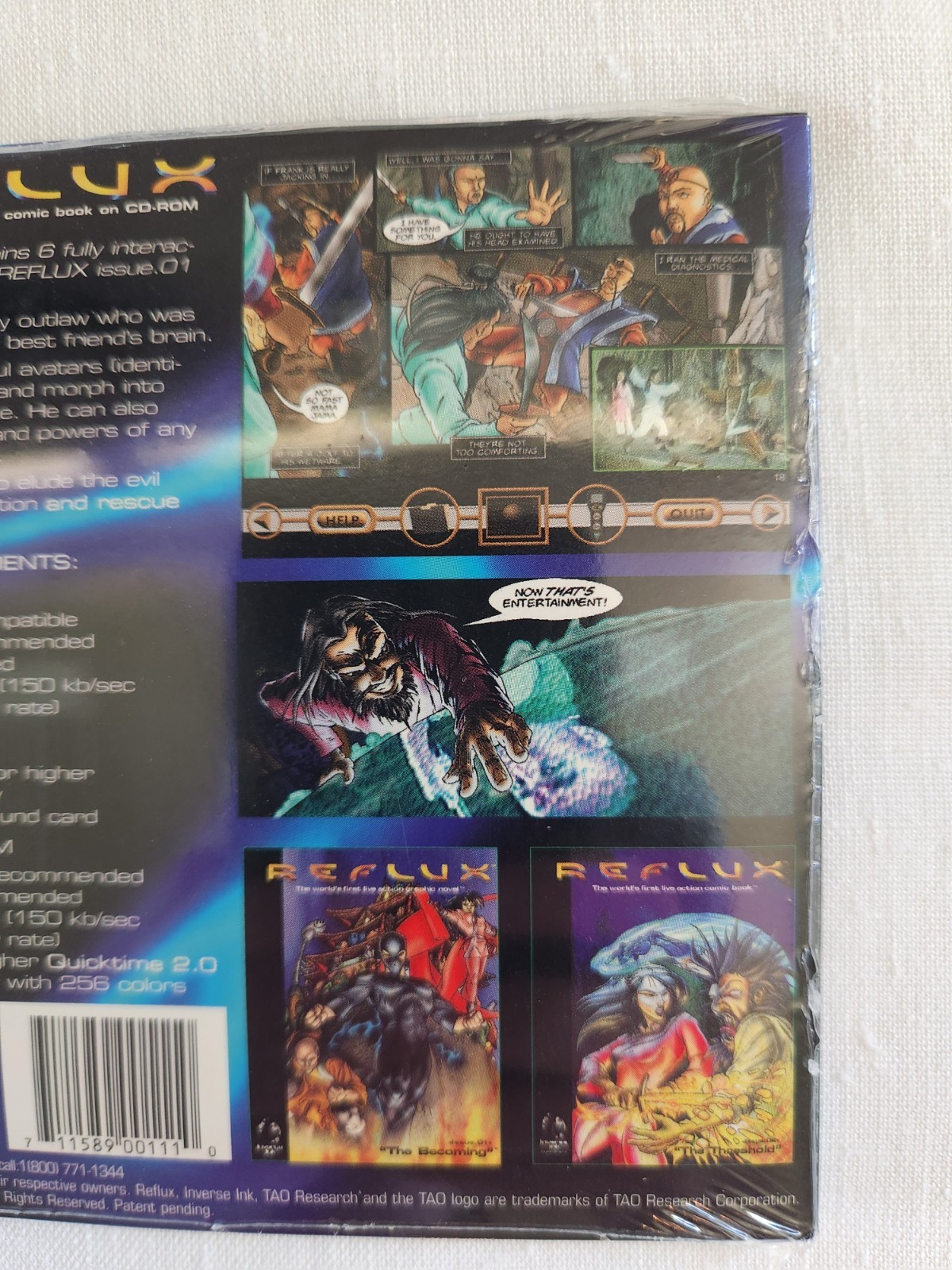 Inverse Ink Reflux Interactive Comic Book PC CD-ROM New Sealed