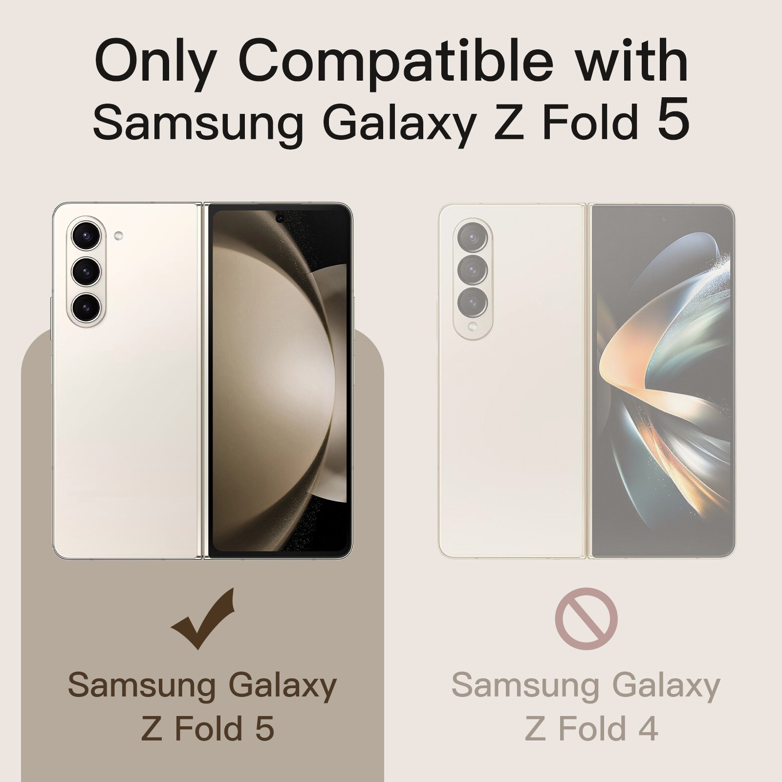 JETech Front Privacy Screen Protector for Samsung Galaxy Z Fold 5, 2-Pack