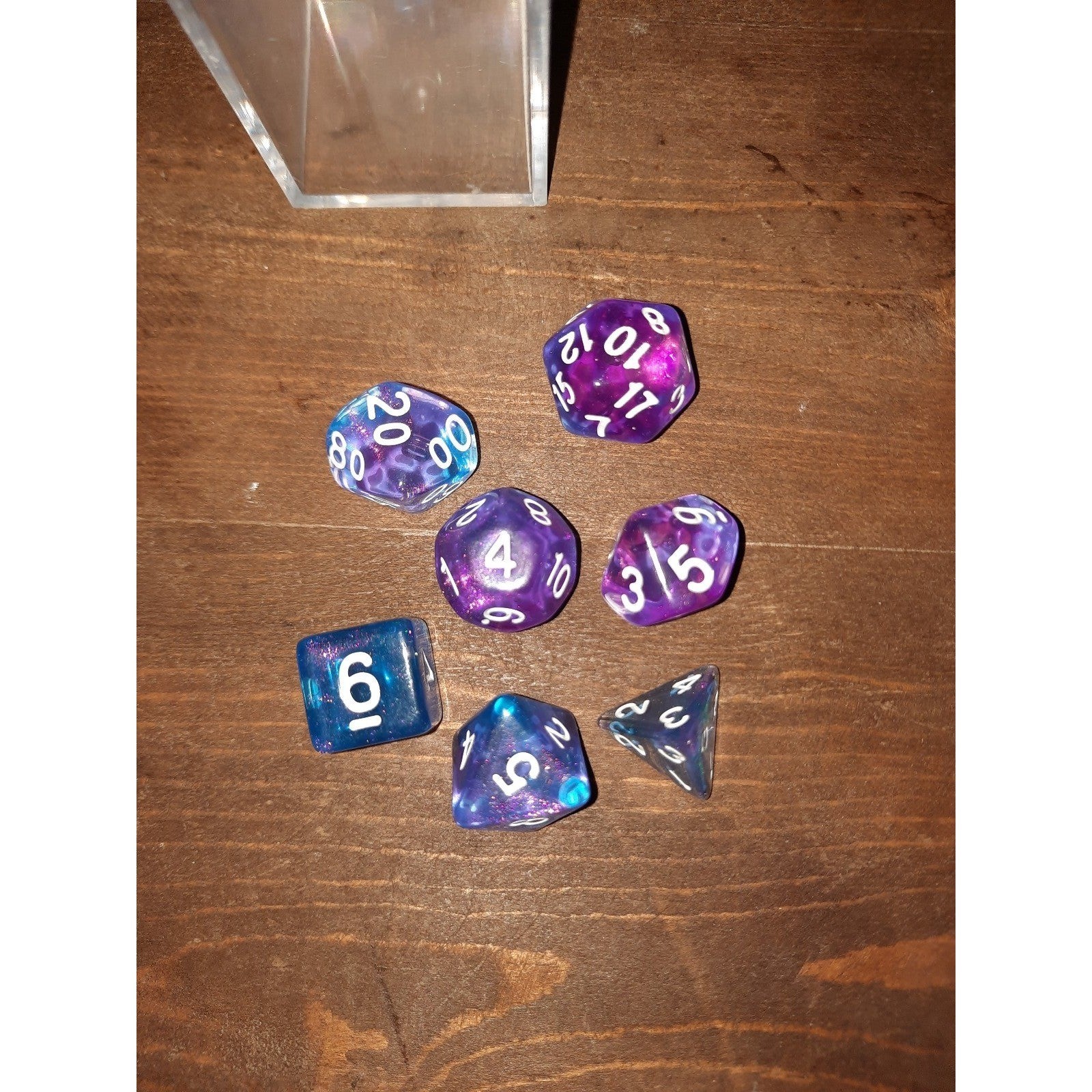 DnD Dice Moonstone orchid