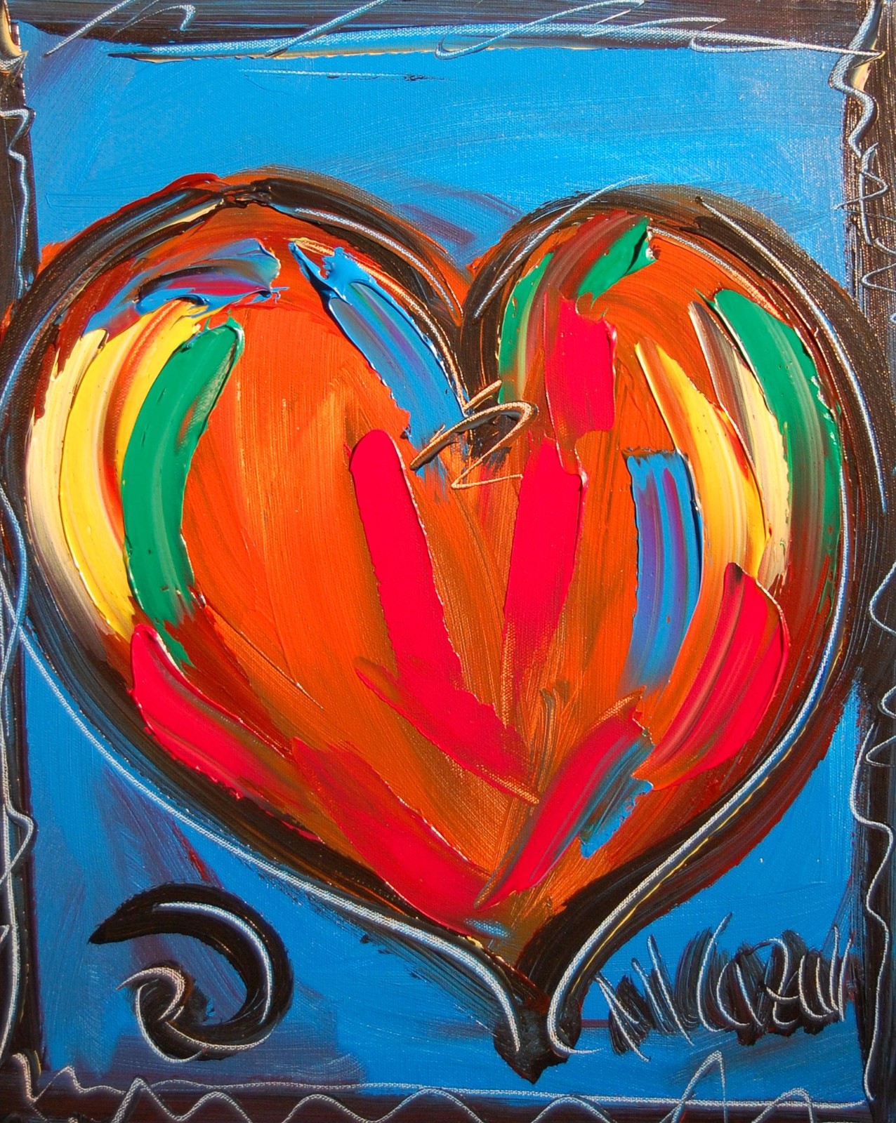 Original Oil Wall Art Paintings Stetched Canvas Impessionist Kazav .