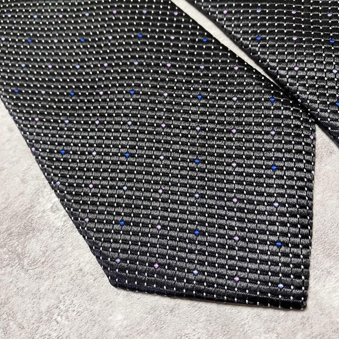 good Paul Smith tie microdot polka dot pattern black multicolor