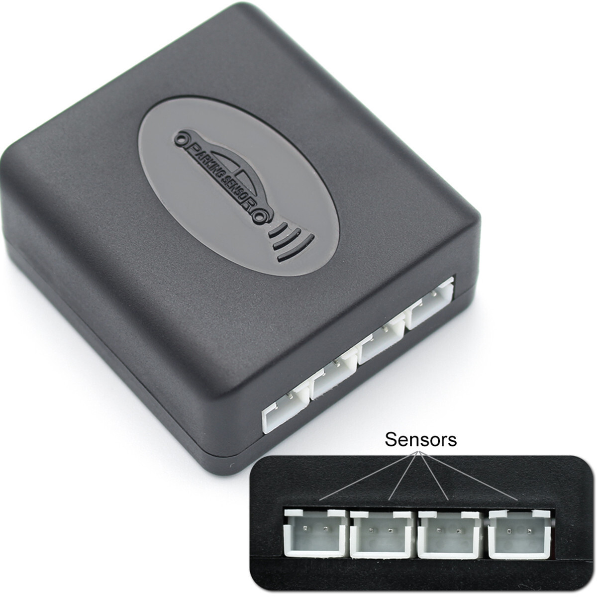 Car Reverse Backup Radar Sound Alarm System Kit Flat 4 Parking Sensor Adjustable