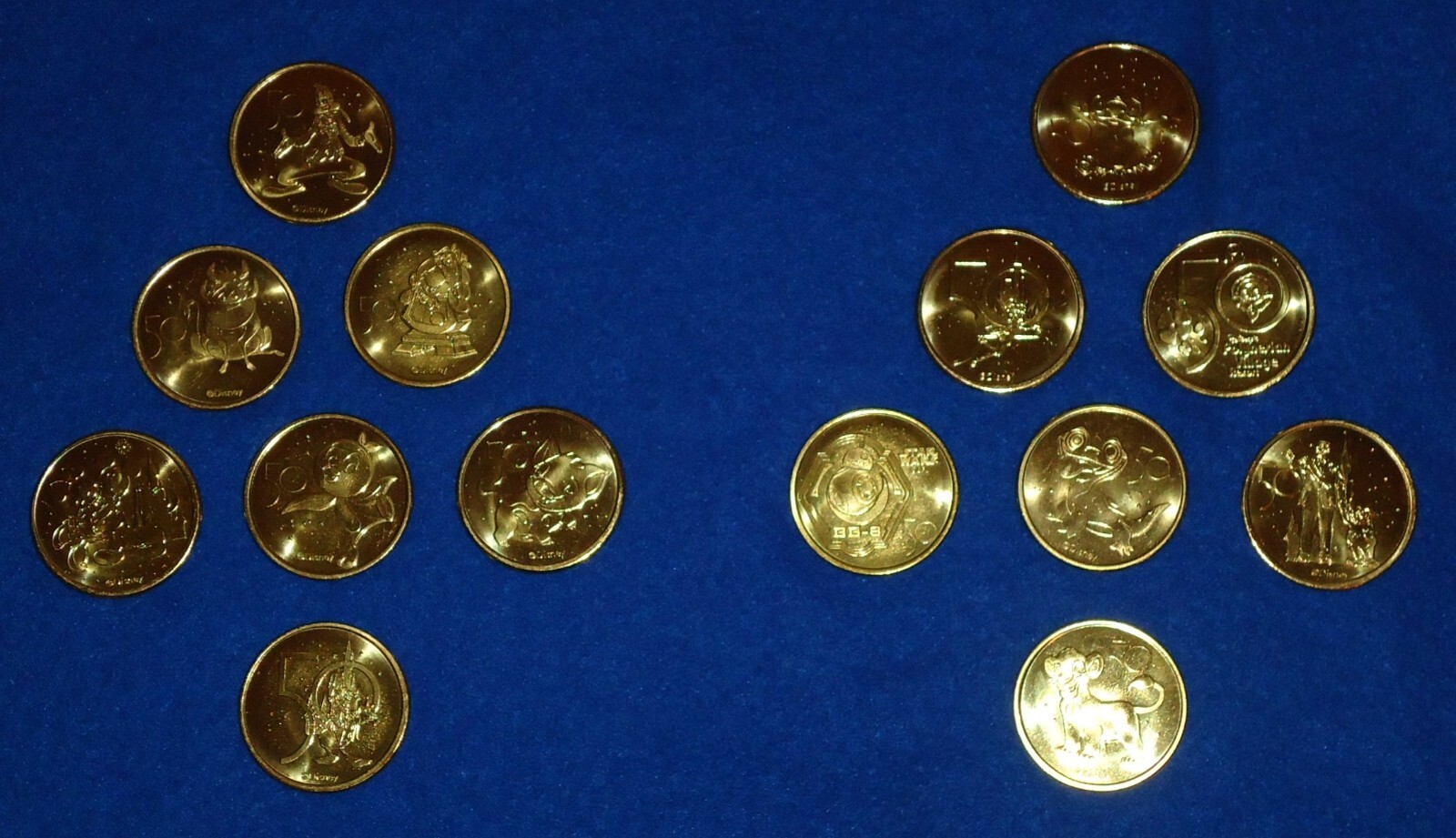 BRAND NEW RADIANT 50TH ANNIVERSARY WALT DISNEY WORLD TOKEN COIN COLLECTOR'S ITEM