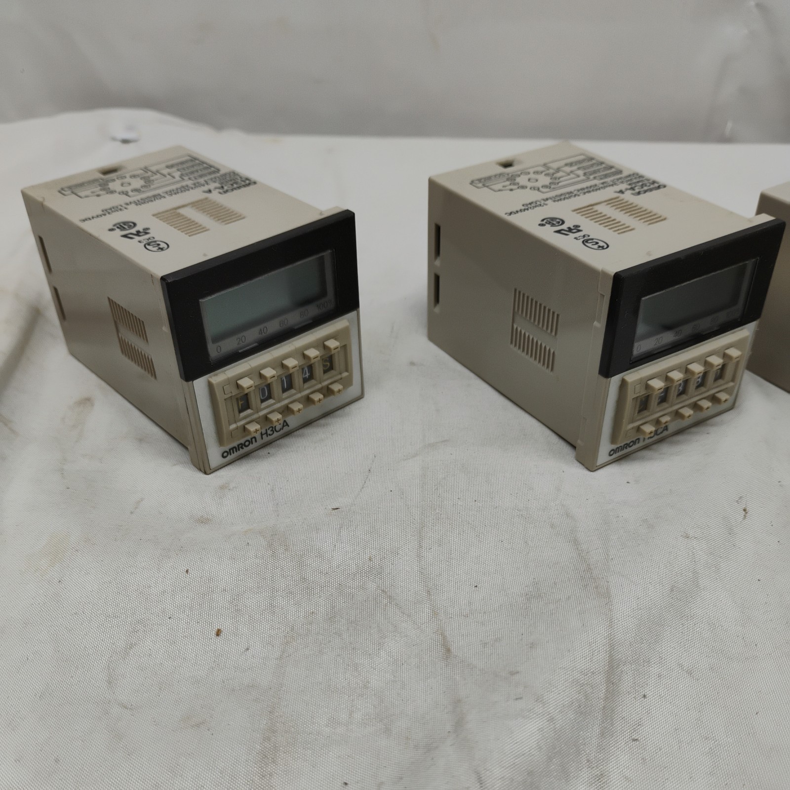 3X Omron H3CA-A Digital Timer Relay 11 pin With Relay Socket 27E892