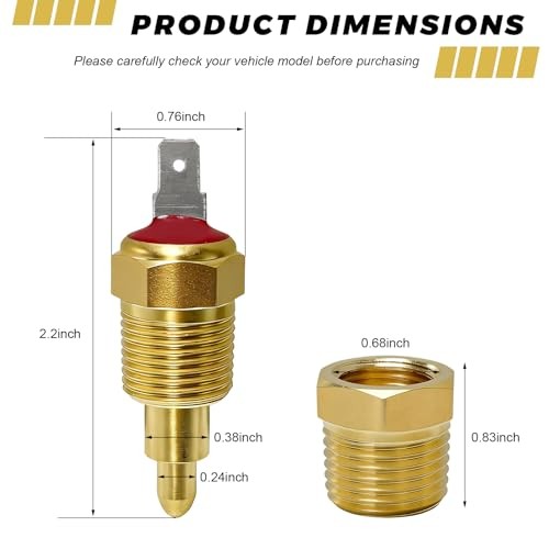 Fan Temperature Switch, 200 to 185 Cooling Fan Temperature Sensor Switch with
