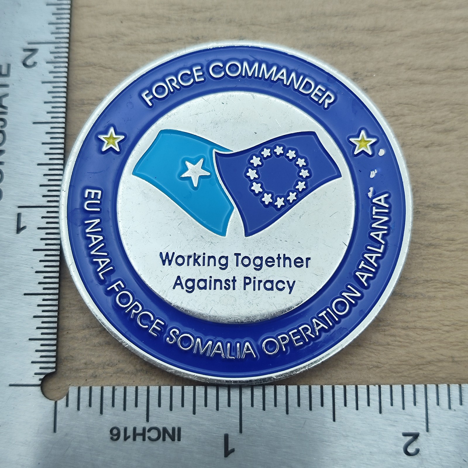 EU NAVFOR Somalia Operation Atalanta Force Commander Challenge Coin