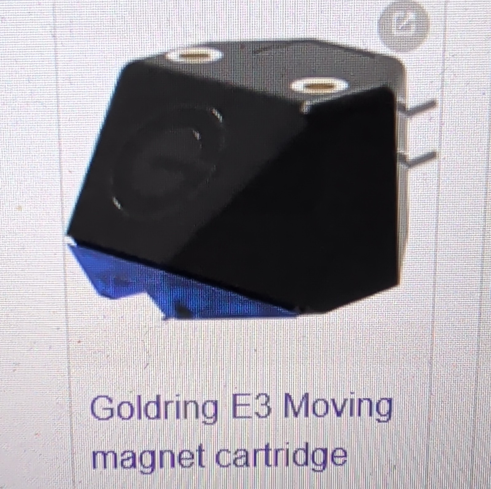 Goldring E3 MM Cartridge with Elliptical Stylus & Original Box - Very Low Hours