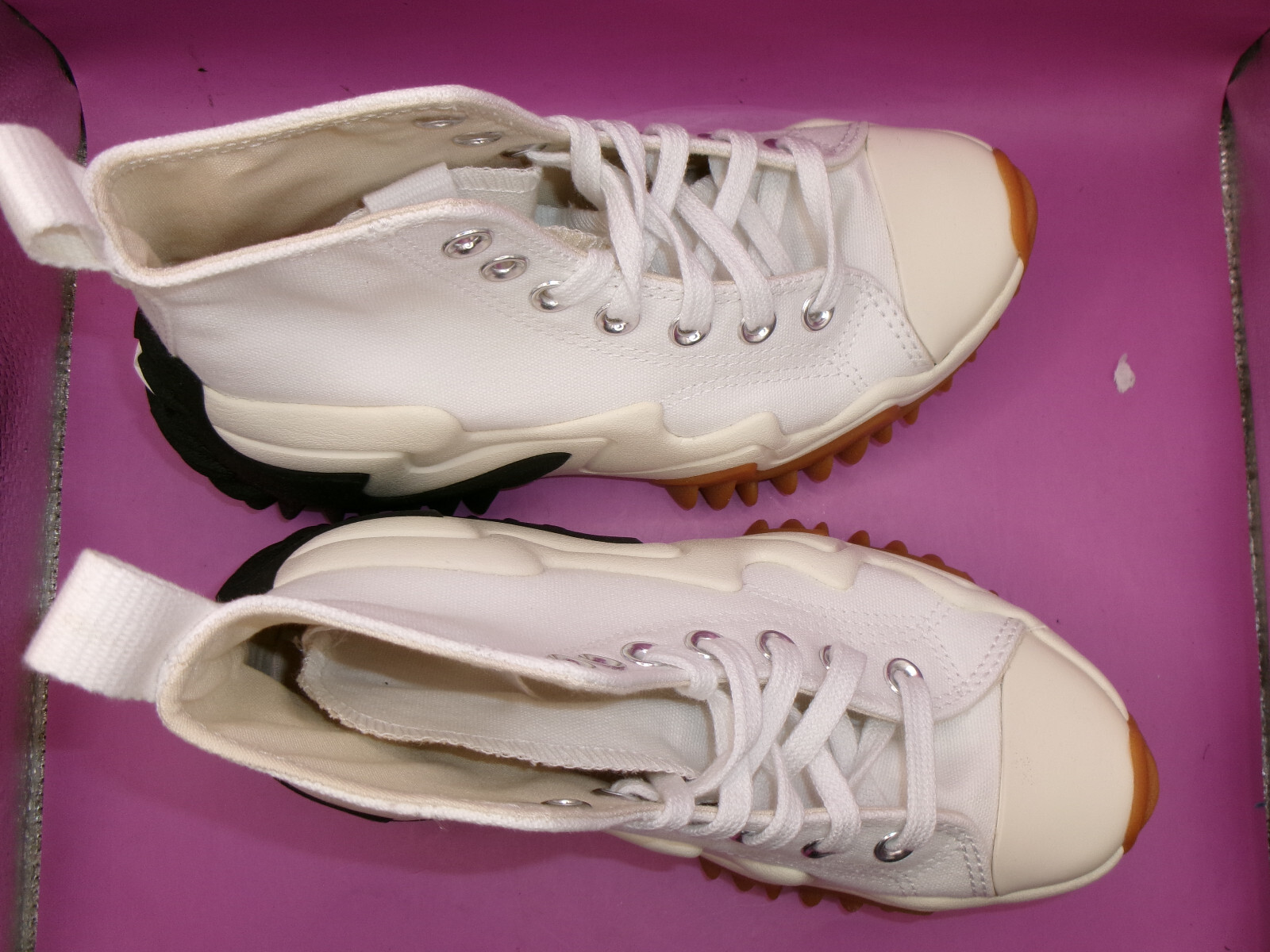 Converse Run Star Motion Hi Womens Size 4.5 171546C white/black/gum honey NIB