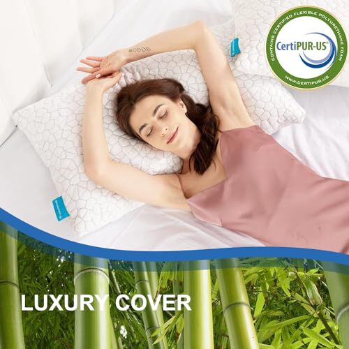 SUPA MODERN Cooling Bed Pillows for Sleeping 2 Pack Shredded Memory Foam Pillows