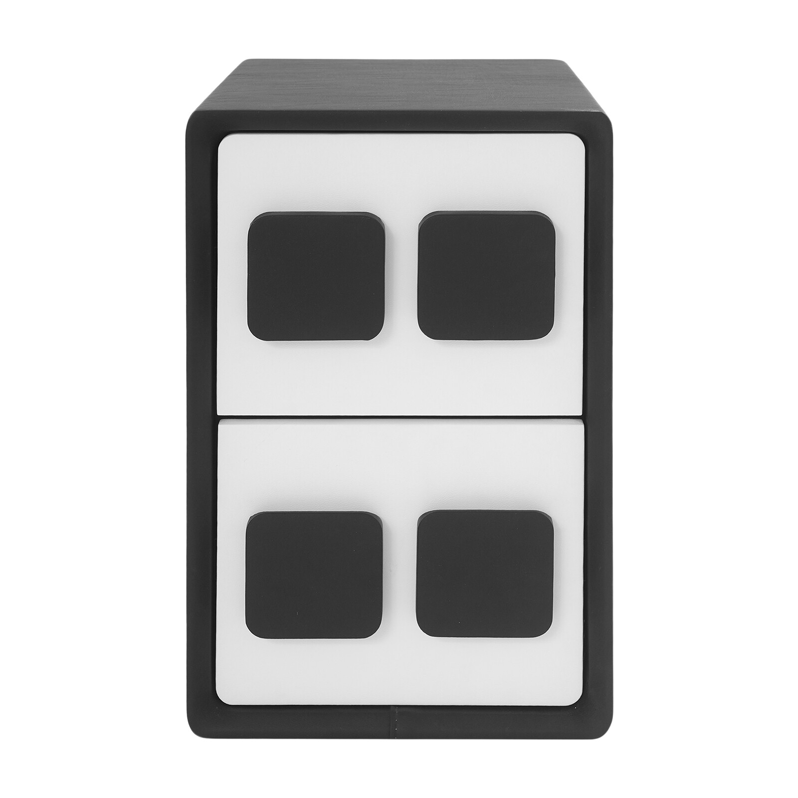 Modern Minimalist End Table, Bedside Table, Floorstanding End Table W/ 2 Drawers