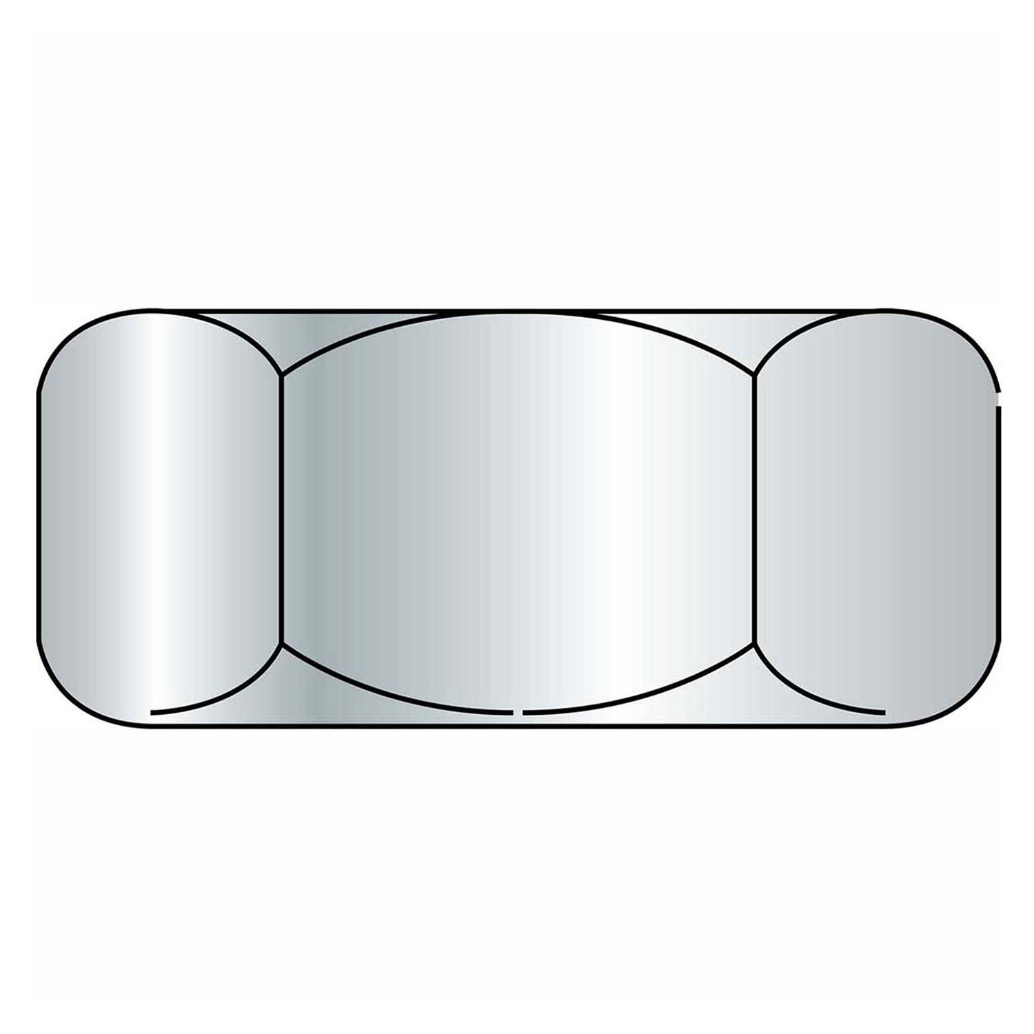 Finished Hex Nut 1/4-20 Medium Carbon Steel Zinc UNC Grade 5 100 Pack