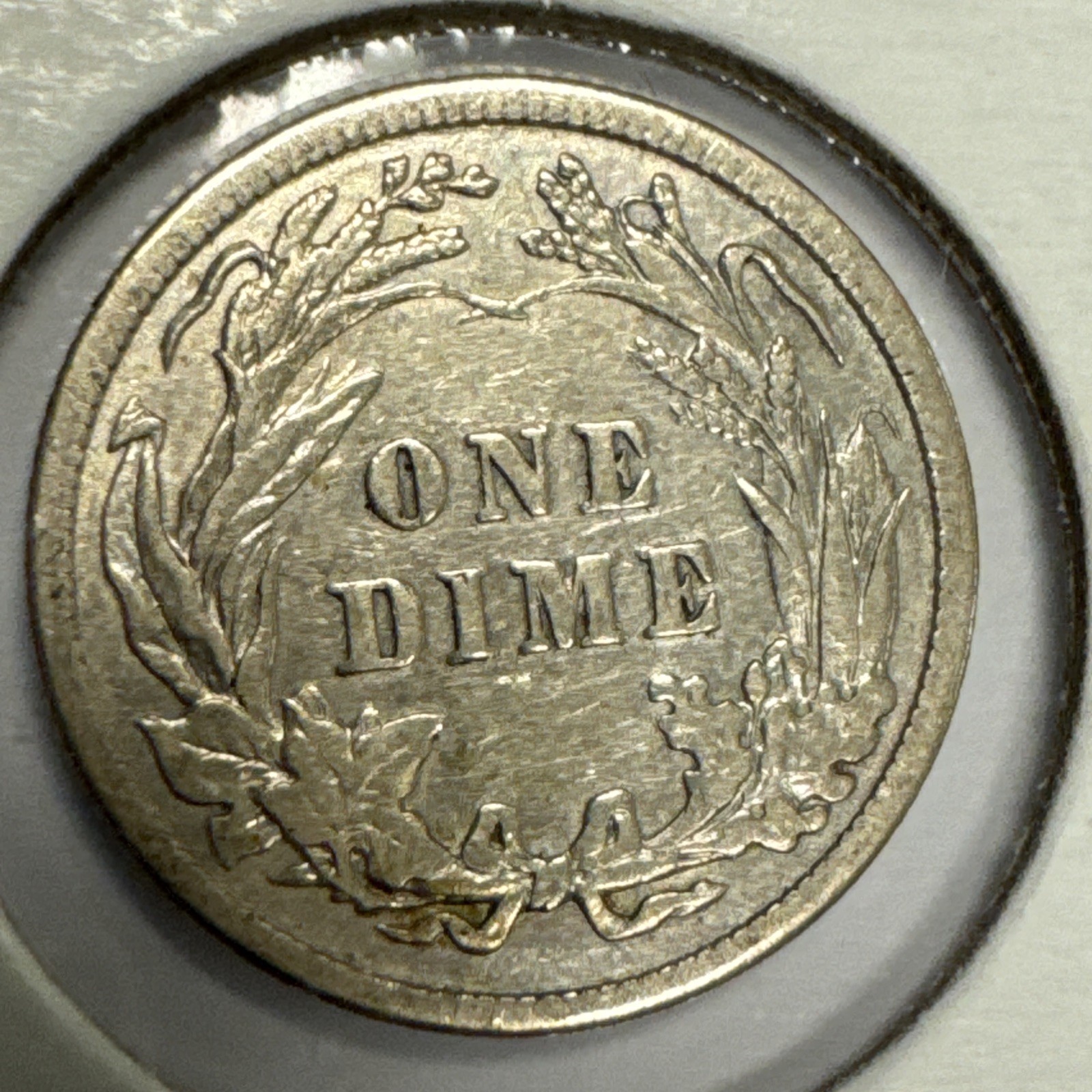 1915 Barber Silver Dime XF Details - Light Cleaning