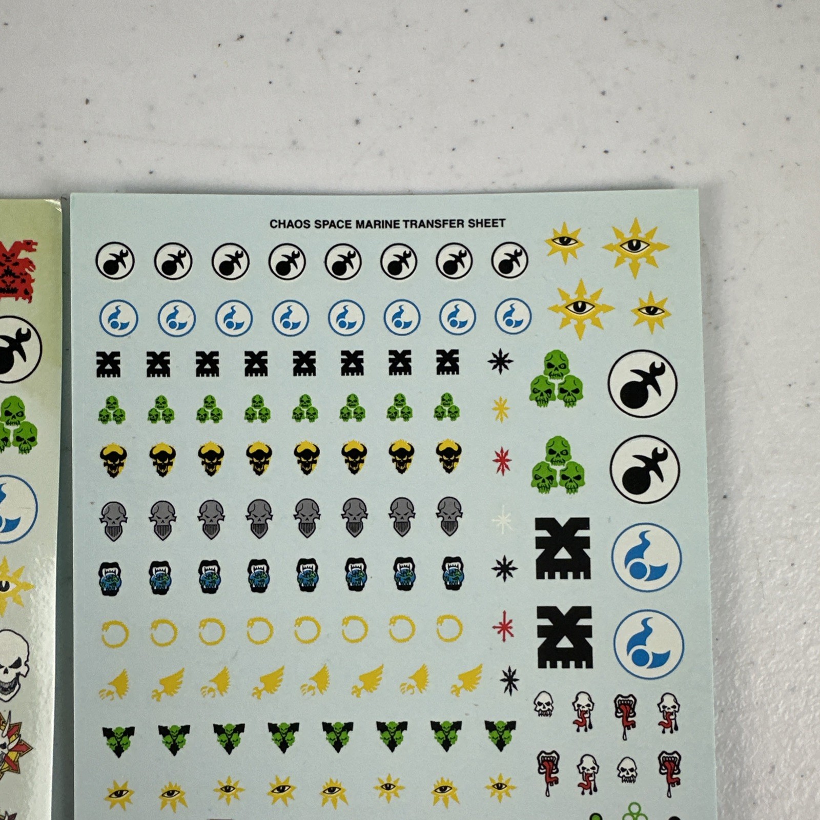 Warhammer 40k Chaos Space Marines transfer sheet - Pre-owned