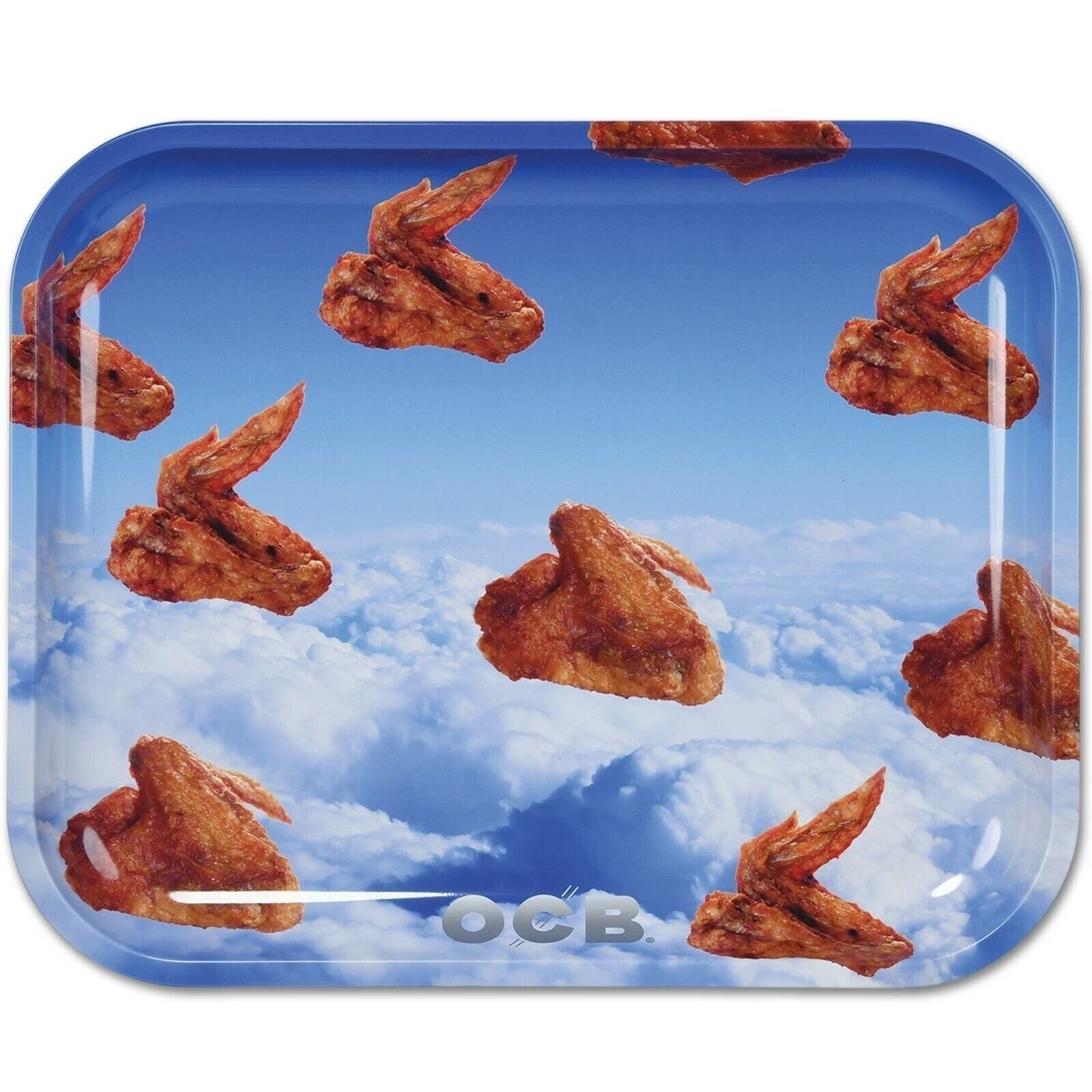 OCB Large WINGS Metal Rolling Tray 11" x 14" Limited Edition, Free Shipping