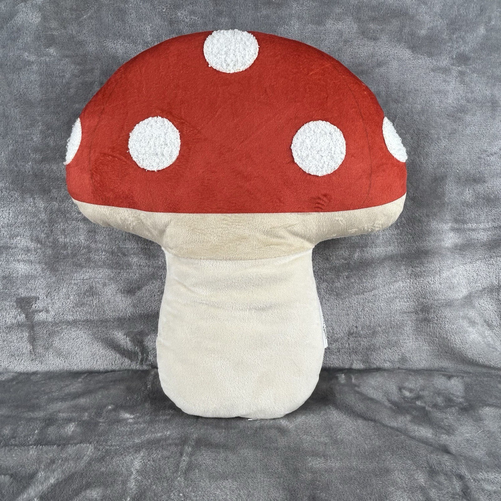 Red Mushroom Toad Stool Decorative Pillow Cottagecore Decor Groovy Retro