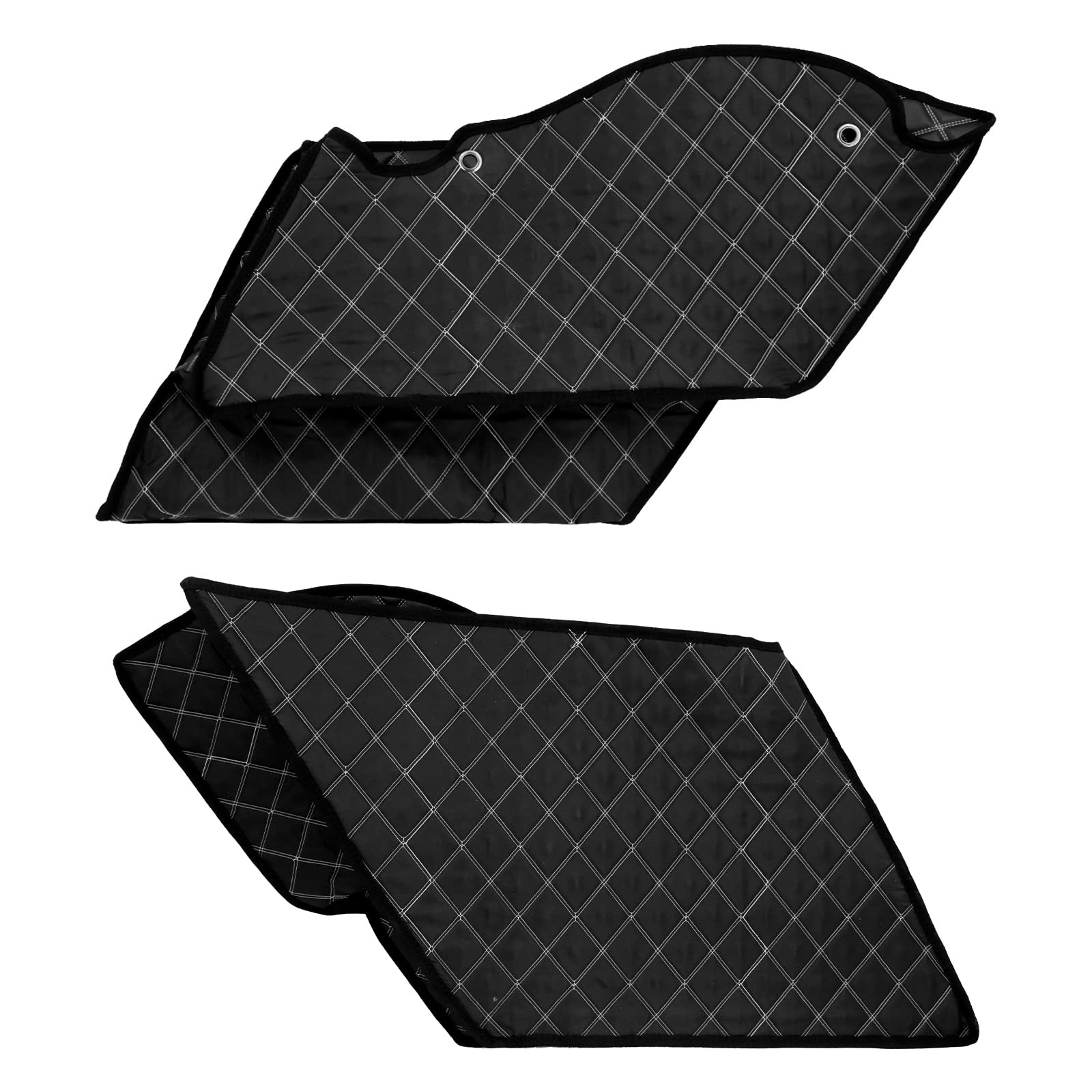 5'' Stretched Saddlebag Liners Inserts White Thread Compatible with Harley 20...