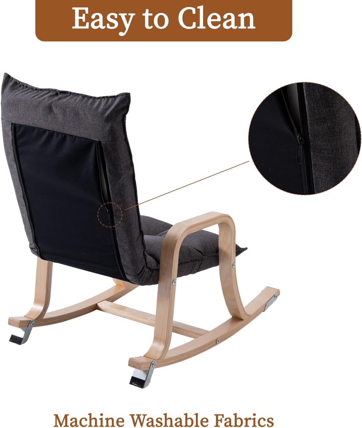 Cozy Kids' Recliner Chair - Soft Rocking Floor Seat for Playroom & Nursery