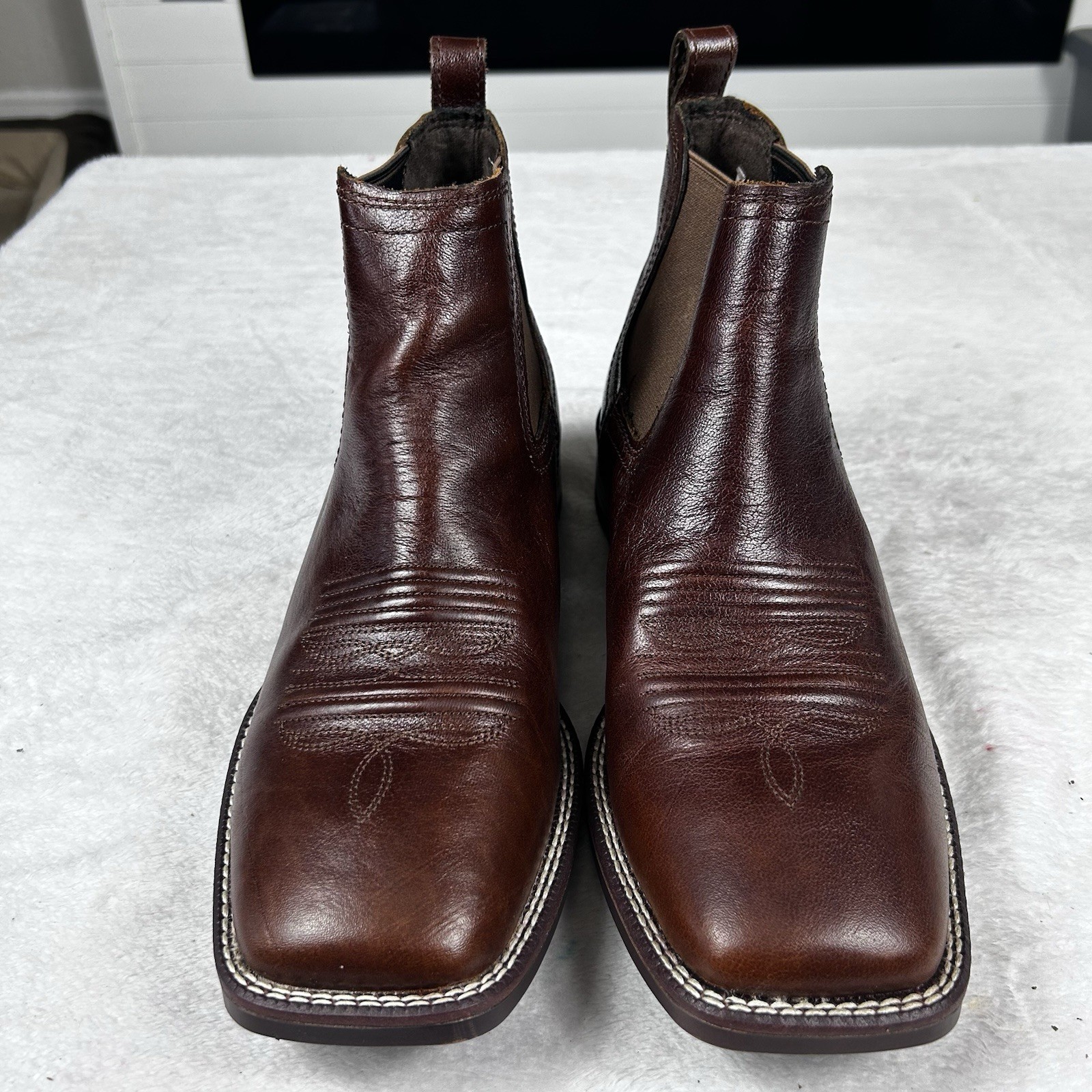 Ariat Booker Ultra Square Toe Western Boots Men's Size 11D Royal Brown Leather