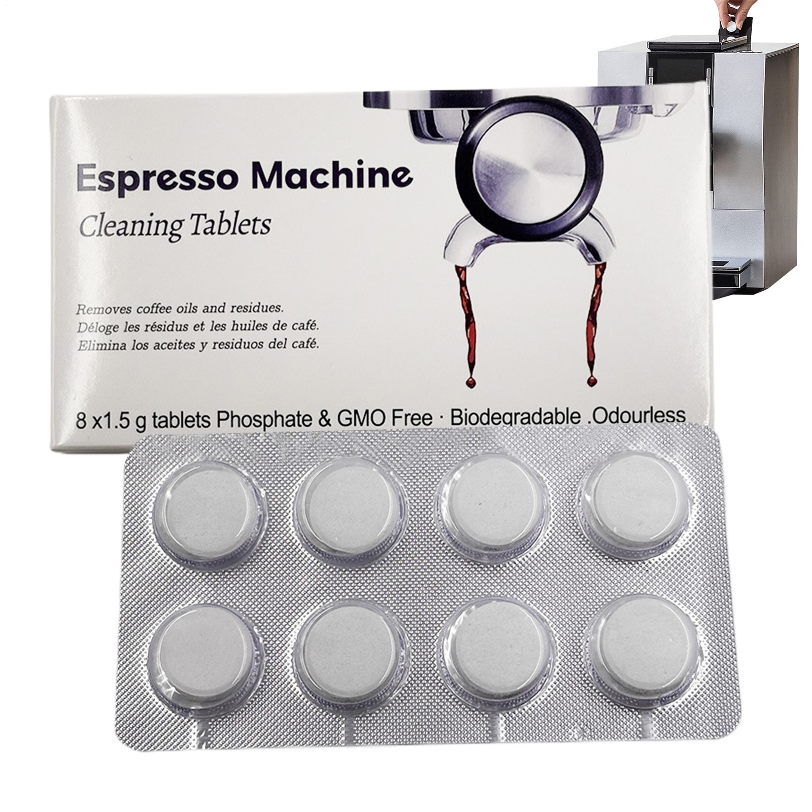 8 Pack Cleaning Tablet Cleaner Residue For BREVILLE Espresso Coffee Machine