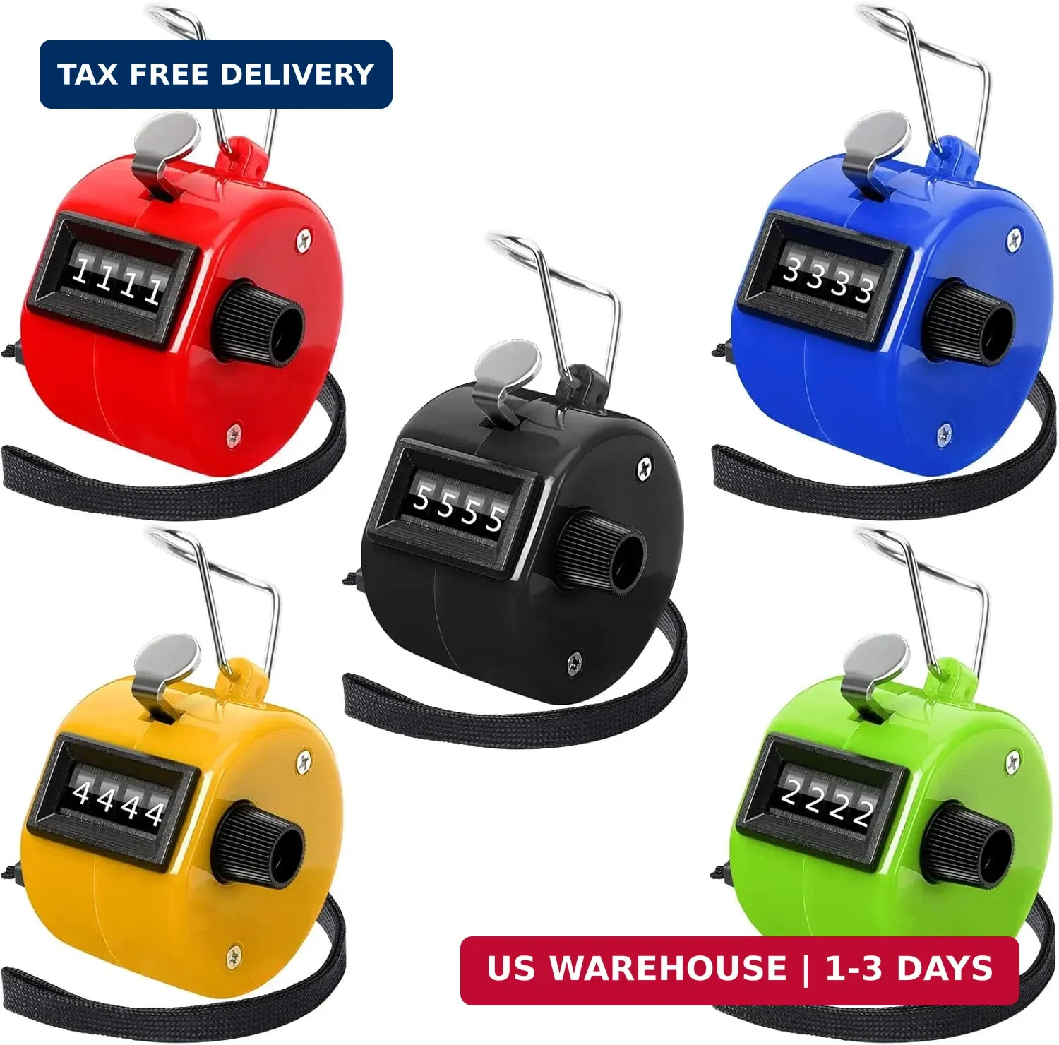 5Pcs Handheld Tally Clicker Counter 4 Digital Number for Sports | Schoo