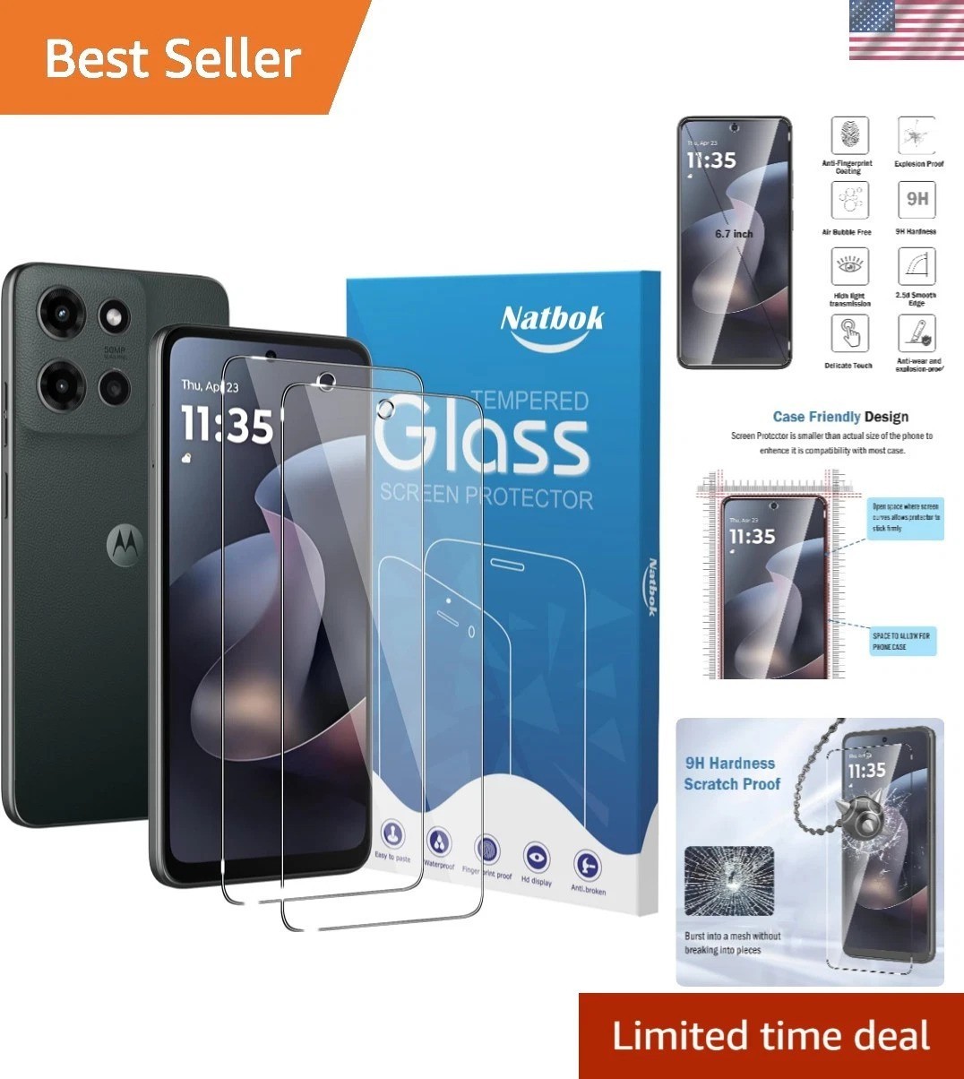 Screen Perfect: 2-Piece Anti-Fingerprint Tempered Glass for Moto G 2026 Devices