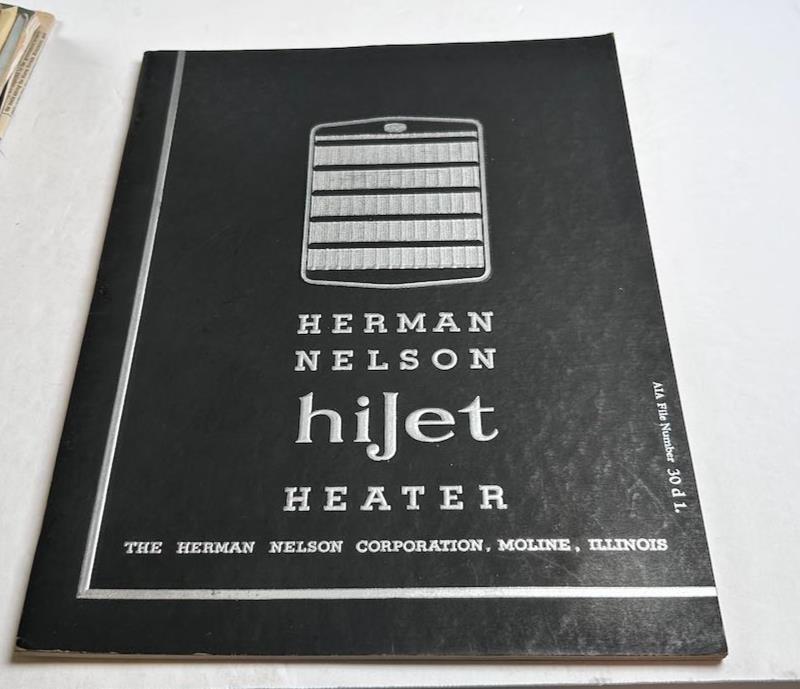 Herman Nelson HiJet heater Herman Nelson Co Moline IL 1931