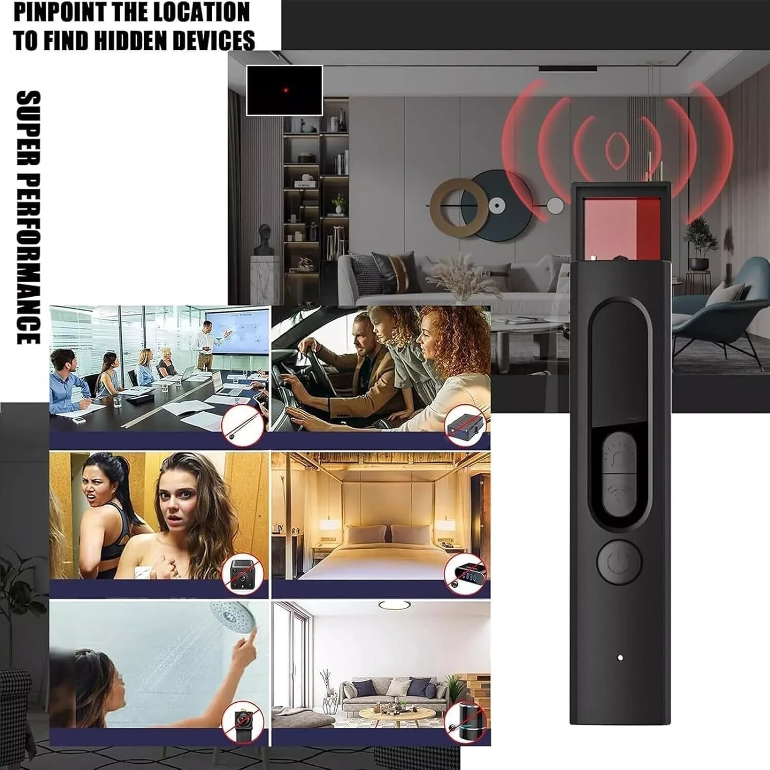 Hidden Camera Detector, Camera Detector, Anti Spy, GPS Tracker Detector,Portable