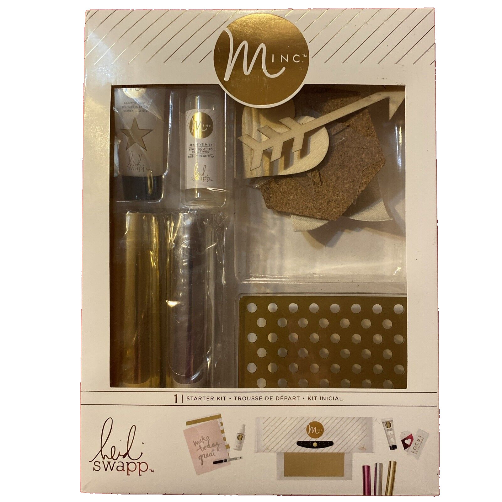 American Crafts Heidi Swapp Minc Starter Kit Gold Foil 15 Pieces