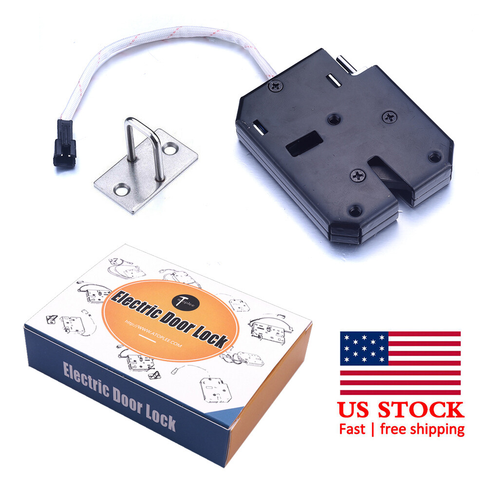 DC 12V Electromagnetic Electric Control Cabinet Drawer Lockers Lock Latch Steel