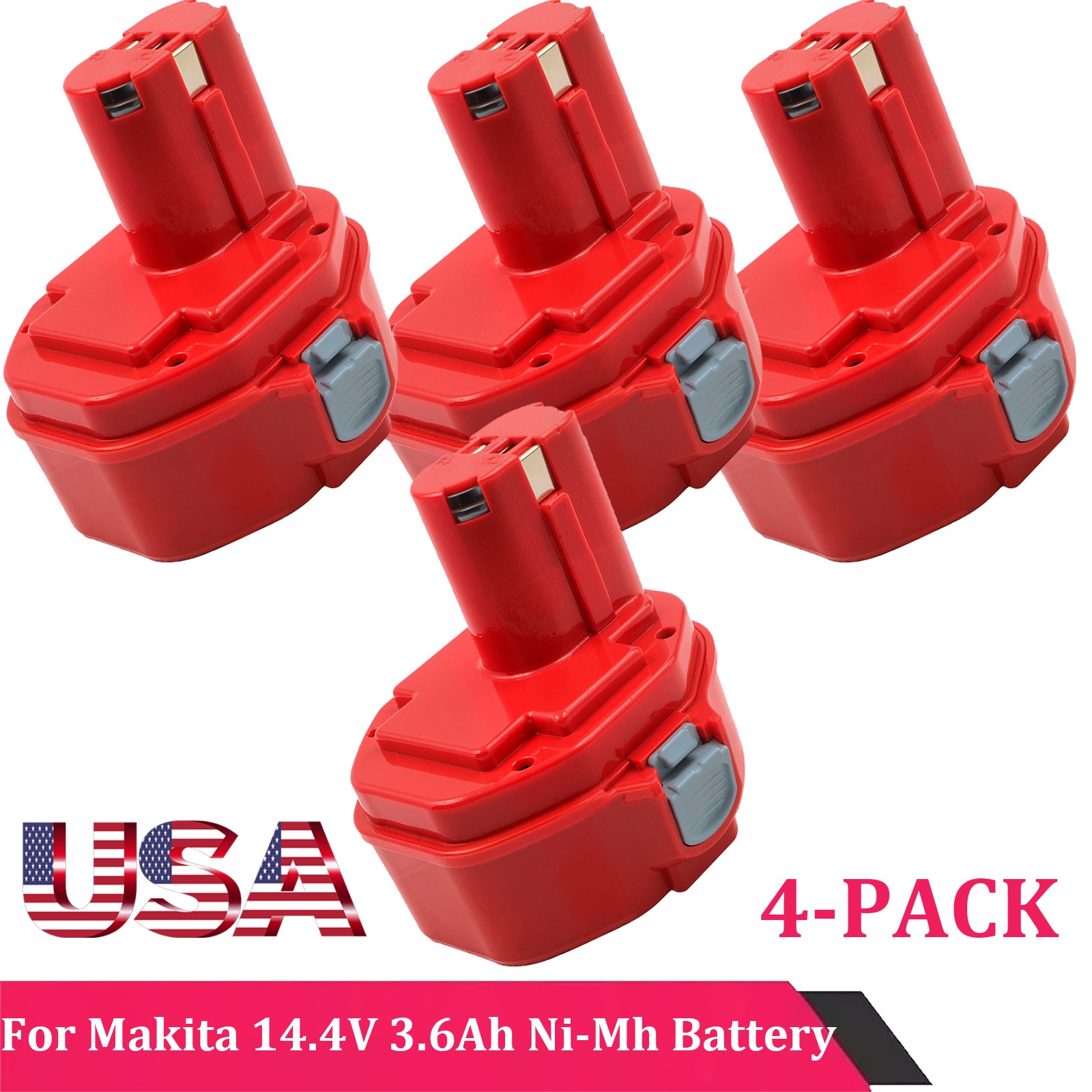 4-Pack For Makita 3600mAh 14.4V Battery 1420 PA14 1422 1433 1434 1435 192699-A