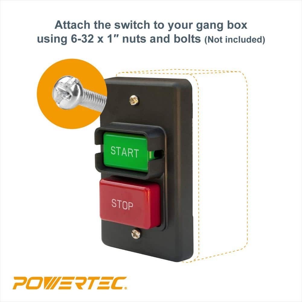 110/220V Single Phase On/Off Switch 2HP @120V / 3HP @230V Safety Push Button