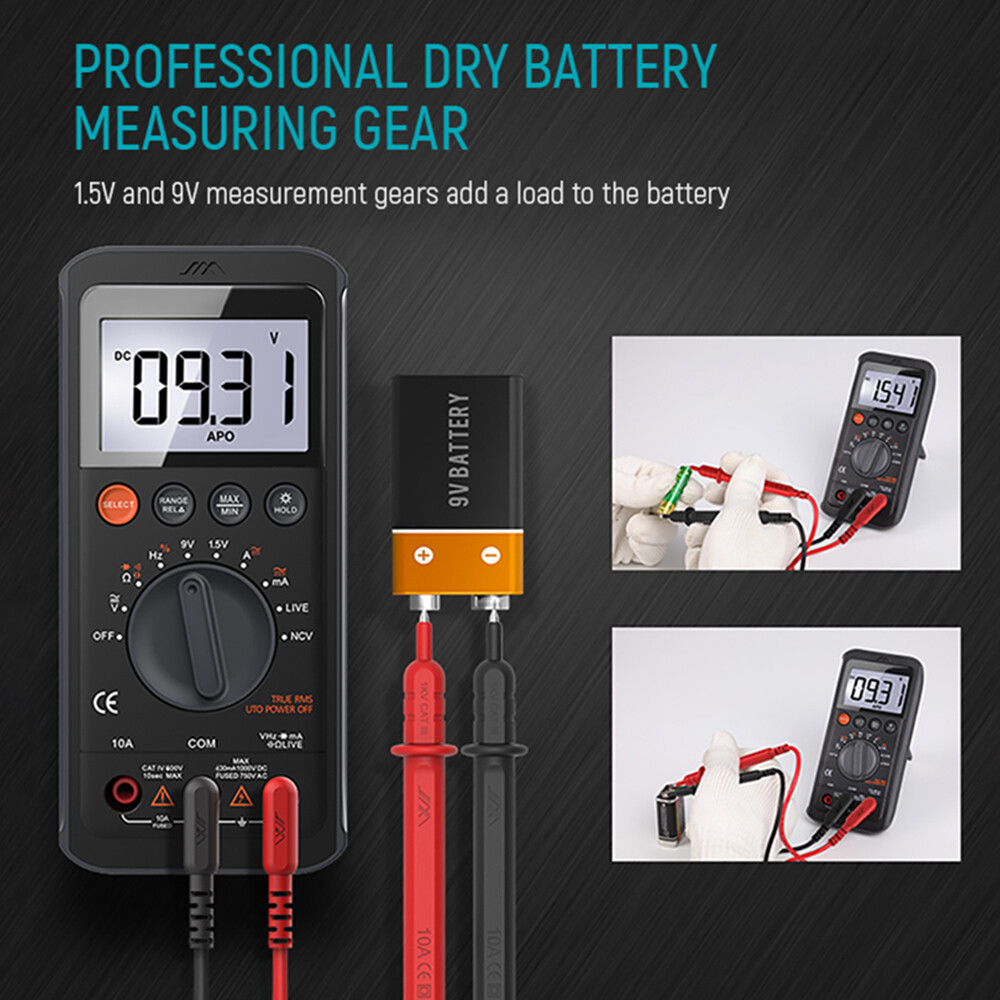 6000 Counts with DC/AC Voltmeter; Measures Voltage Digital Multimeter Tester#