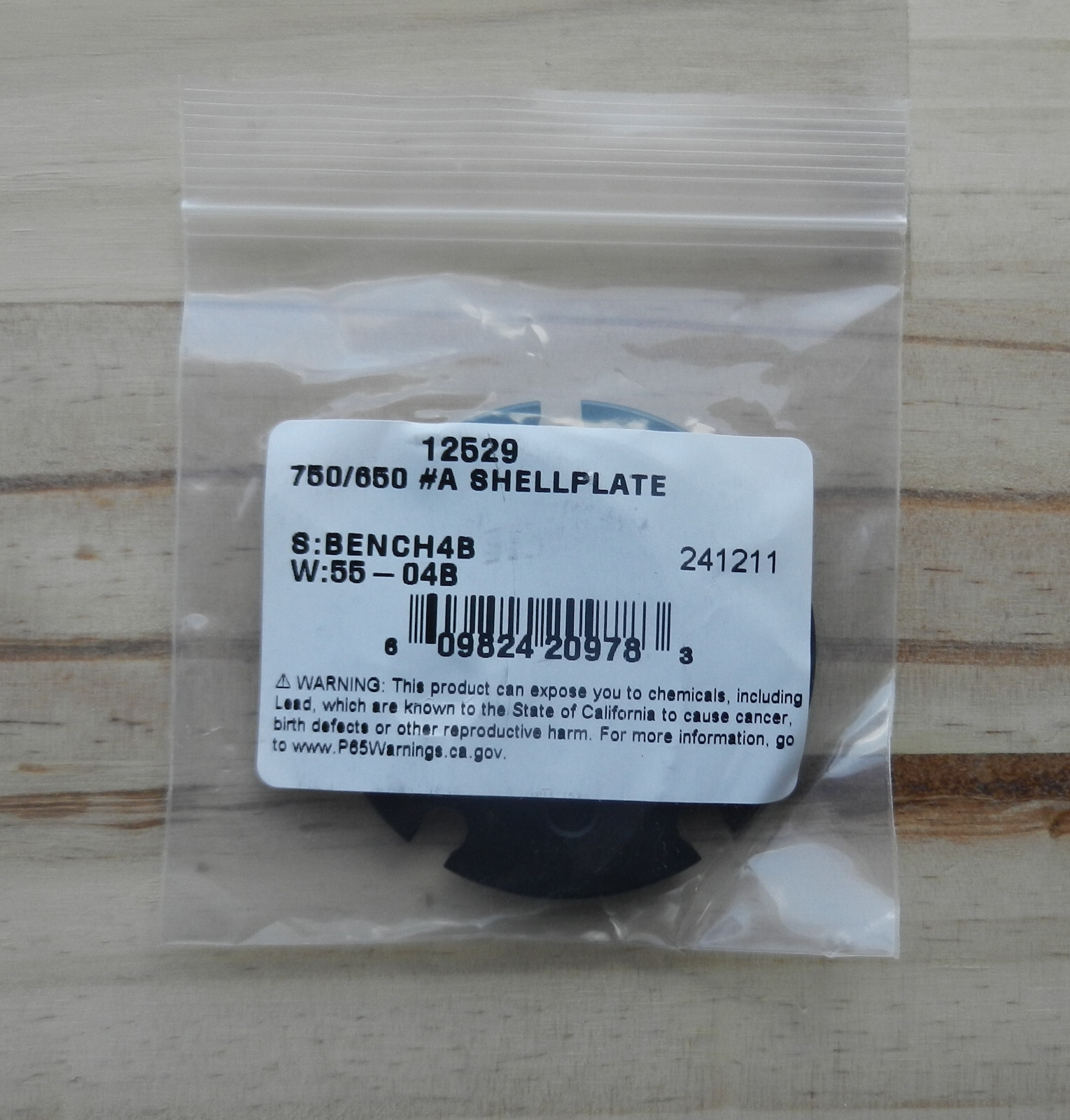 Dillon Precision 650 or XL750 Shell Plate # A; 6.5 Gren, 6mm PPC, 762x39; 12529
