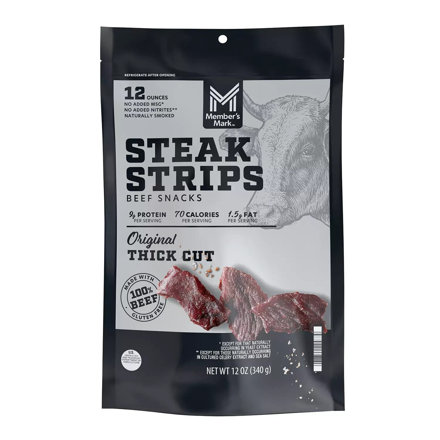 Member's Mark Beef Steak Strips – 12 oz. Pack – Savory & Tender Snack