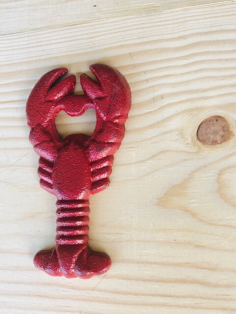 6 Cast Iron Lobster Soda Bottle Openers Crawfish Nautical Beer Pop Hand Held