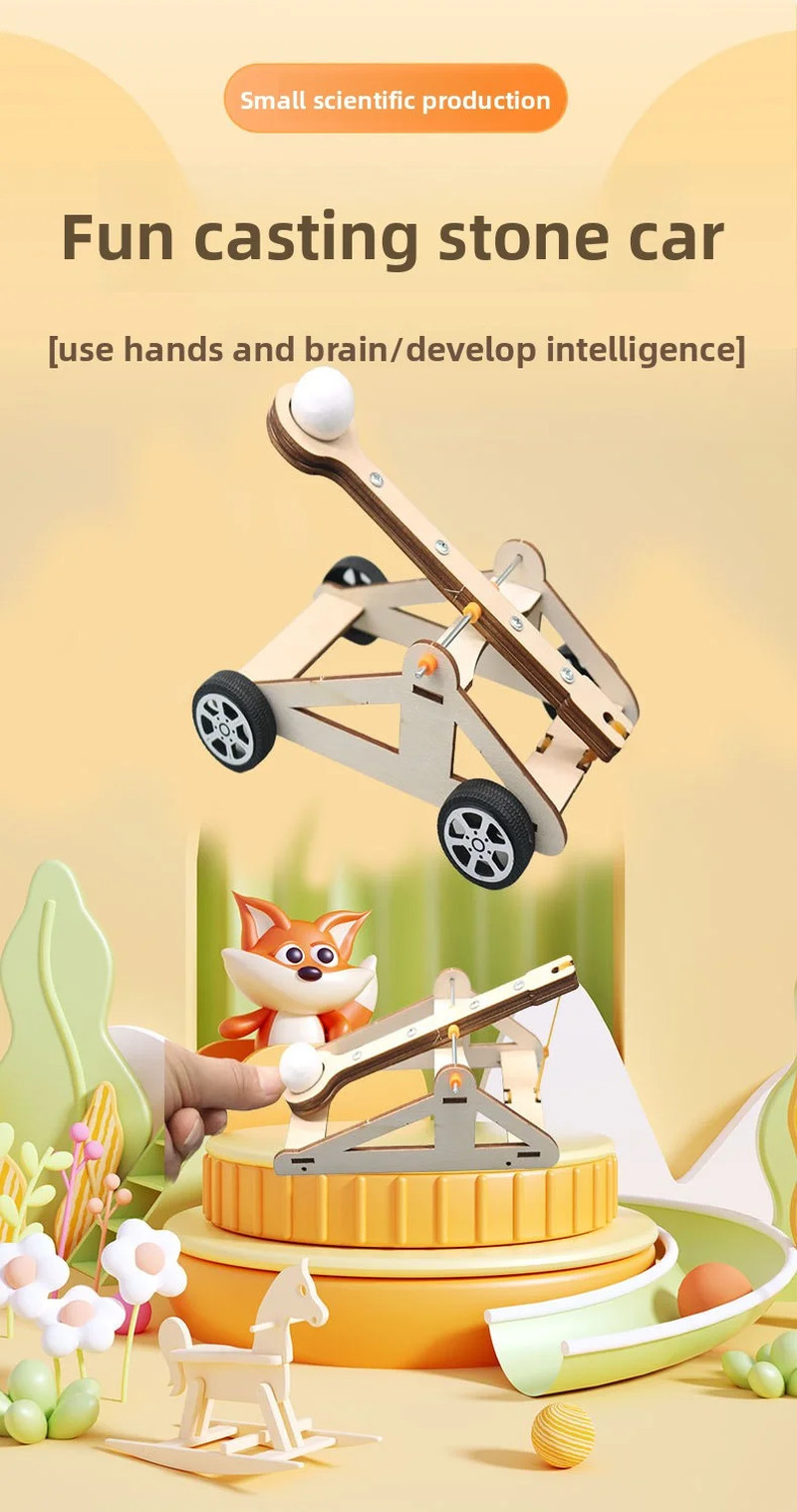 DIY Catapult Physics Science Experiment STEM Educational Model Kit