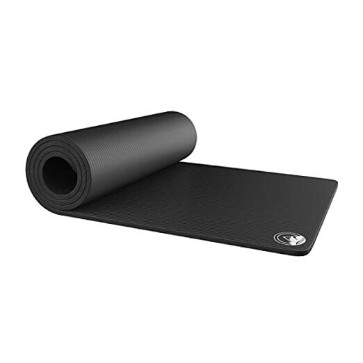 Foam Sleeping Pad - Lightweight 1-Inch Mat for Camping, Cots, Tents, Black