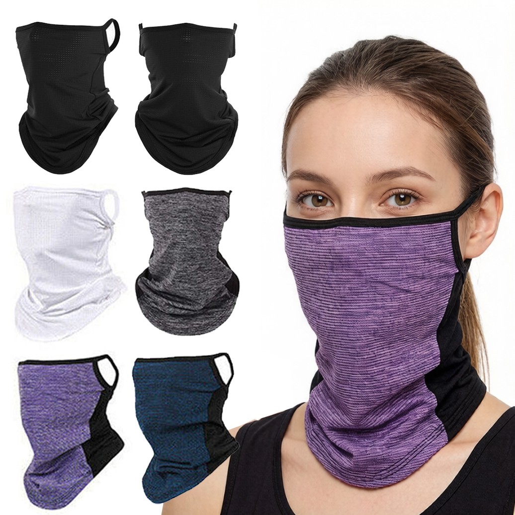 Face Mask Bandana Reusable Covering Neck Gaiter Scarf Neckerchief with Loops Ear