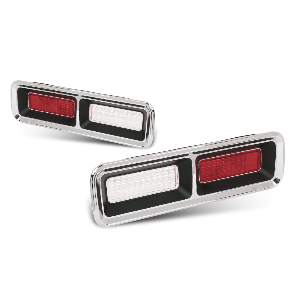 For 1968 Camaro Tail Lamp Kit Chrome Housings Bezel Lens Gaskets Standard NON-RS