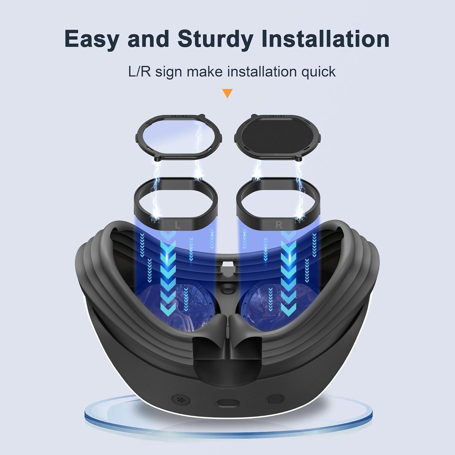 Blue Light Blocking Glasses Spacer & Lens Protector Set For PlayStation VR2