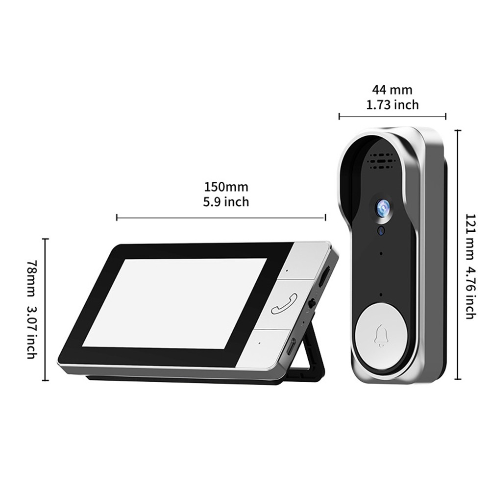 Wireless Security Smart Doorbell Intercom Two-Way Video Camera Bell Chime 1080P