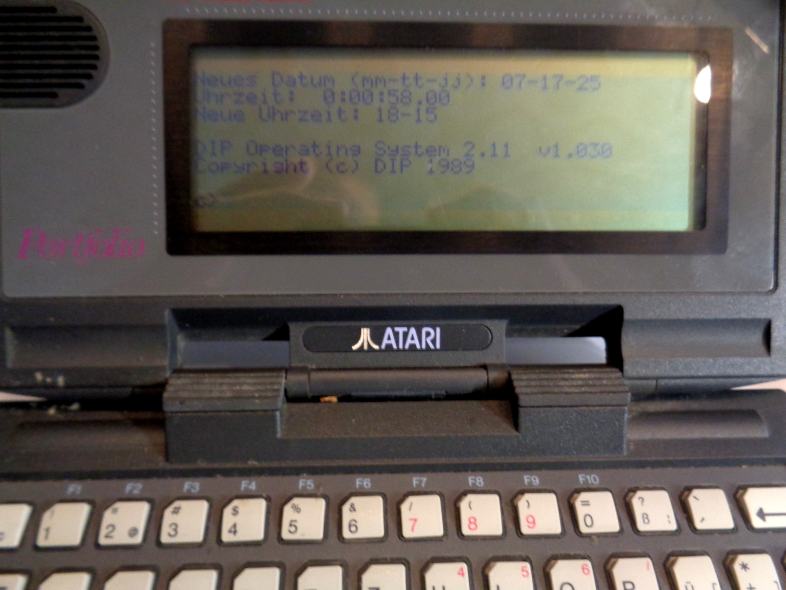 ATARI PORTFOLIO HPC-004 POCKET COMPUTER ✅ TESTED #QWERTY KEYBOARD