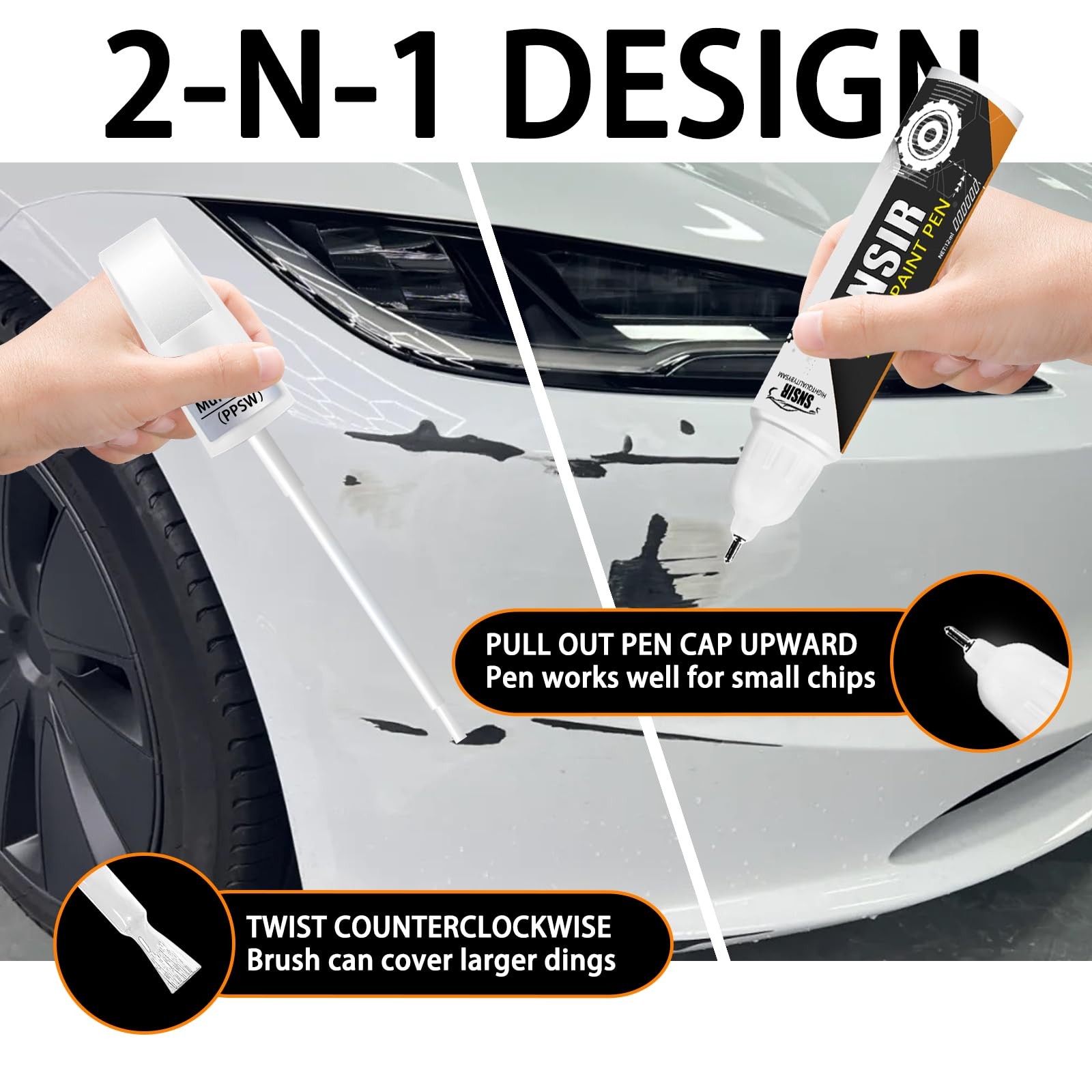 Car Touch up Paint(Solid Black(PBSB)) Compatible with Tesla Model Y/3/X/S, Ca...