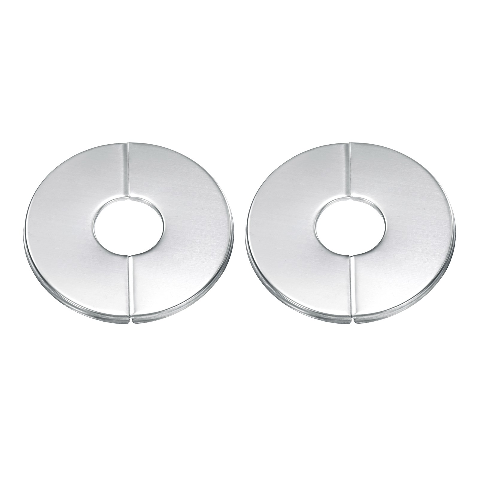 2pcs Wall Split Flange 0.87" Stainless Steel Self Adhesive Wall Hole Cover