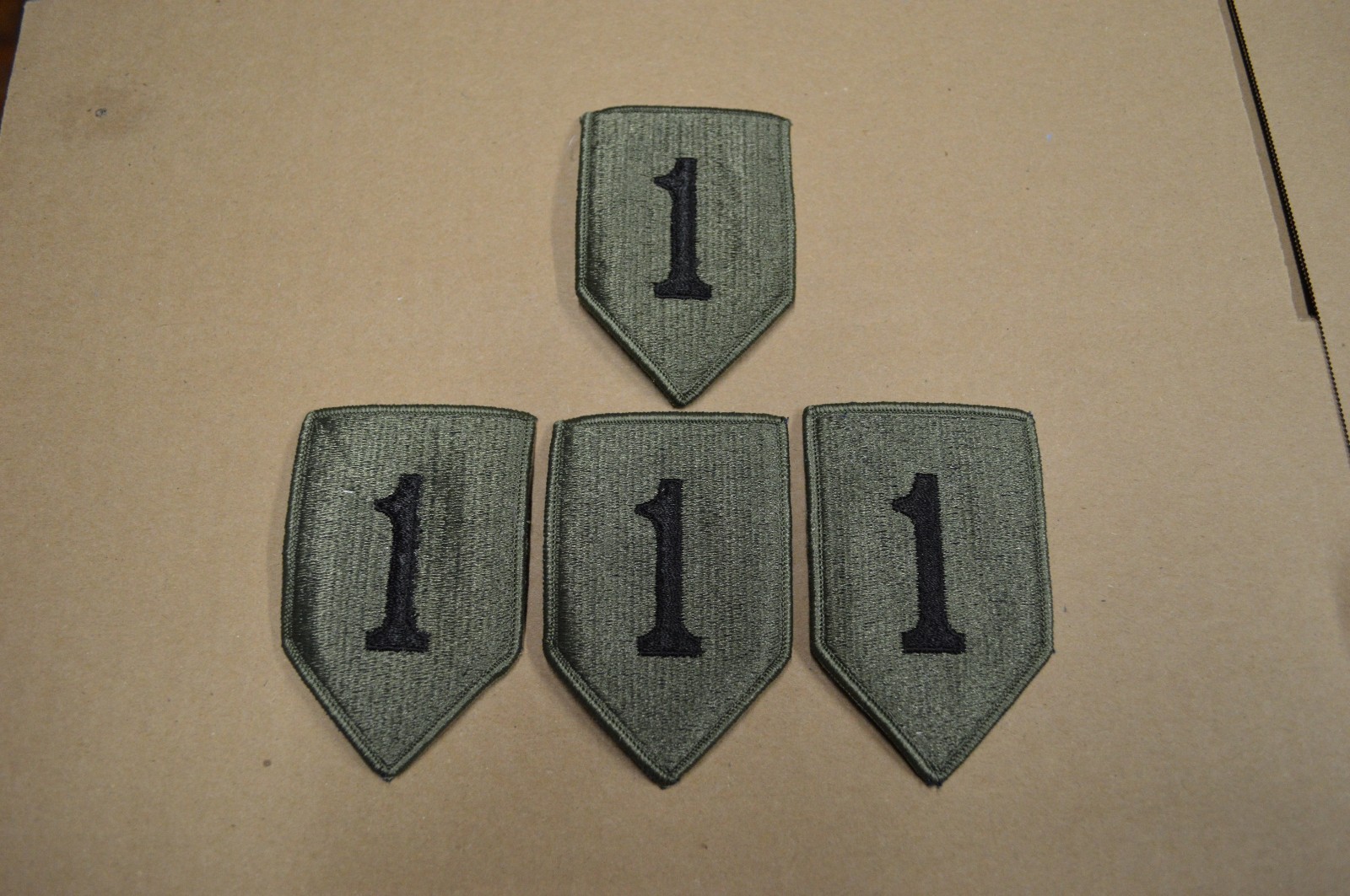 Lot of 4 US Army 1st Infantry Division Subdued Embroidered Unit Patches