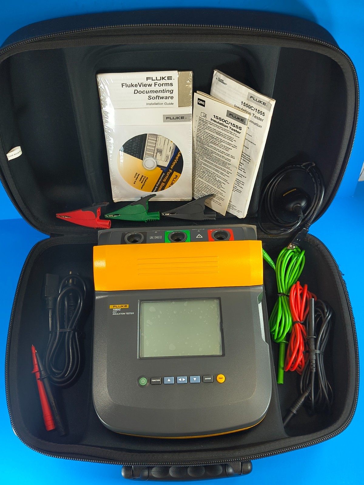 Fluke 1550C 5kV Insulation Tester Pristine Full Kit!